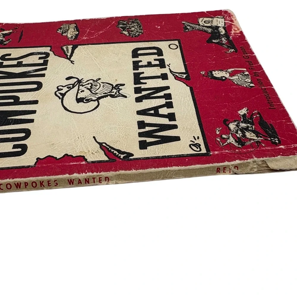 Ace Reid Cowpokes Wanted Vintage 1964 Western‎ Cartoon Book Fred Gipson Intro